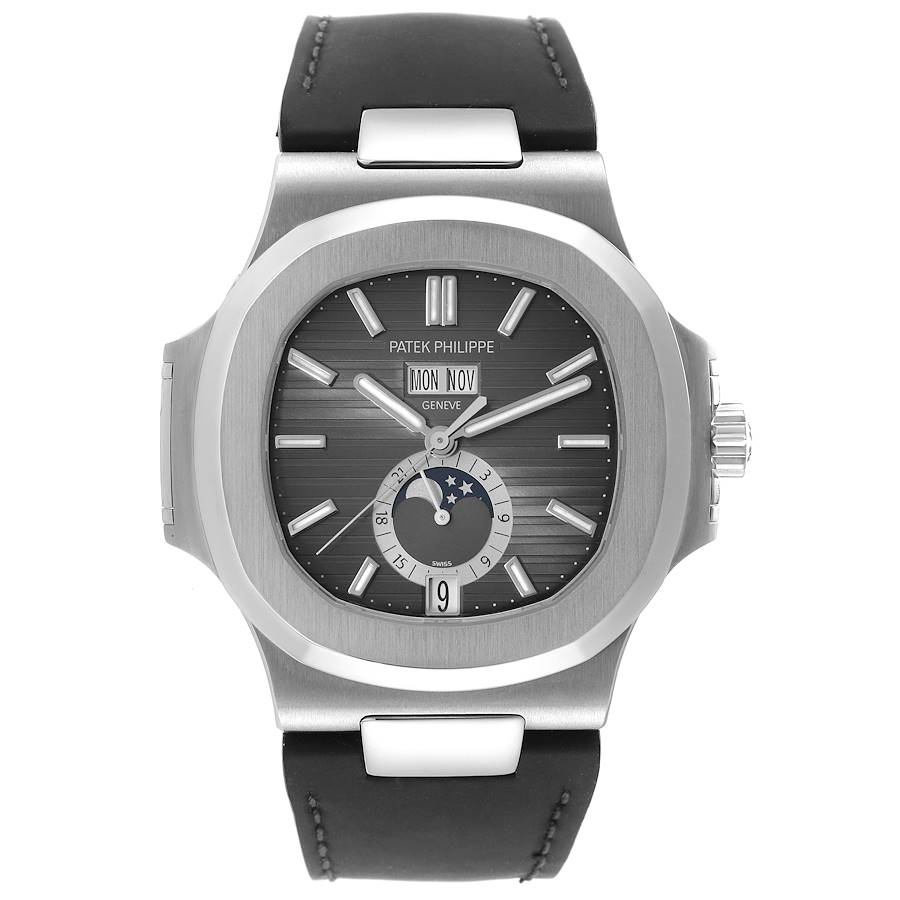 Patek Philippe Nautilus Annual Calendar Moonphase Steel Watch 5726-001