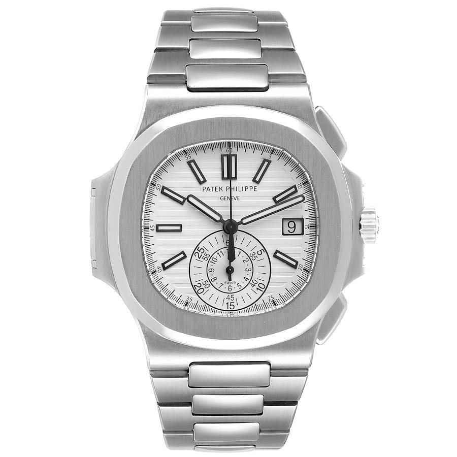 Patek Philippe Nautilus White Dial Steel Mens Watch 5980.1A