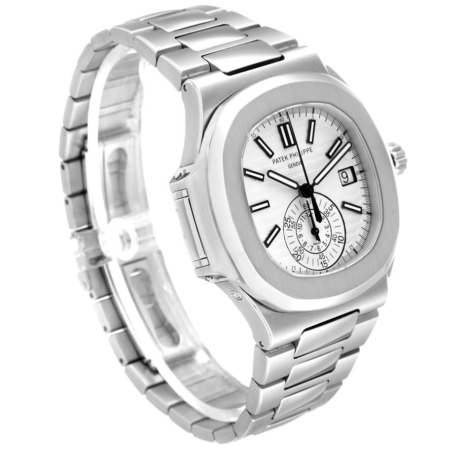 Patek Philippe Nautilus White Dial Steel Mens Watch 5980.1A