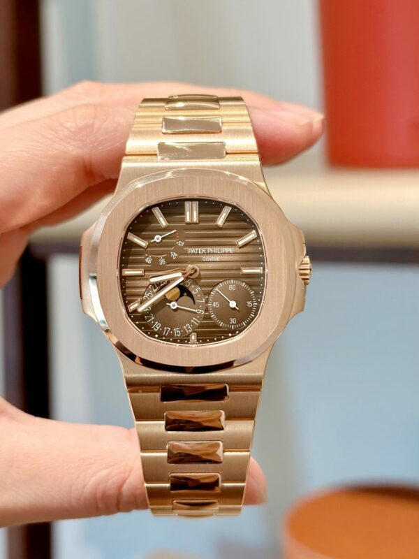 Patek Philippe Nautilus Moon Phase Rose Gold Watch 5712/1R-001