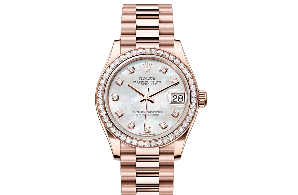 Rolex Datejust 31mm 278275-0016 Rose Gold Automatic Mother Of Pearl Dial Oyster