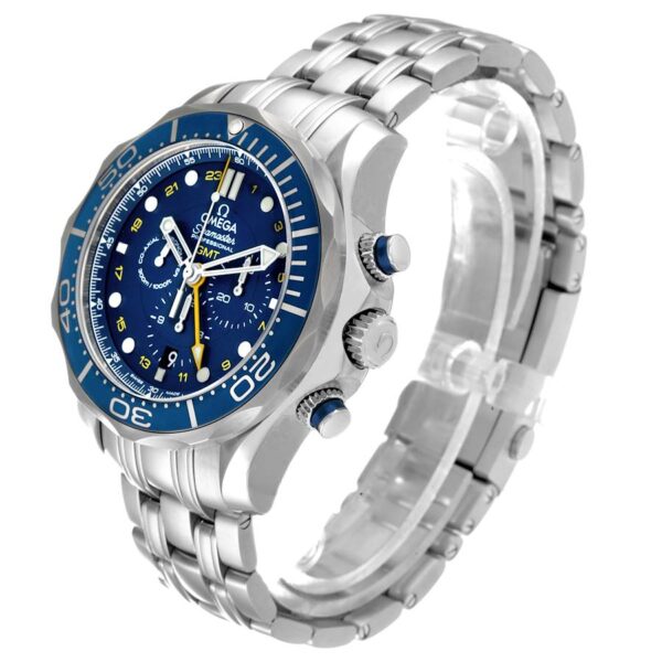 Omega Seamaster Diver 300m Co-Axial Chronometer GMT Chronograph 44mm Watch 212.30.44.52.03.001