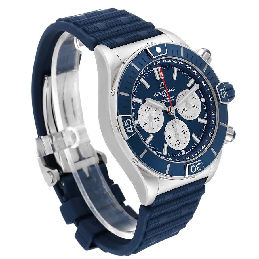 Breitling Super Chronomat B01 Blue Dial Steel Mens Watch AB0136251B1A2