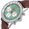 Breitling Navitimer B01 Chronograph 41 Green Dial Steel Mens Watch AB0139211L1P1