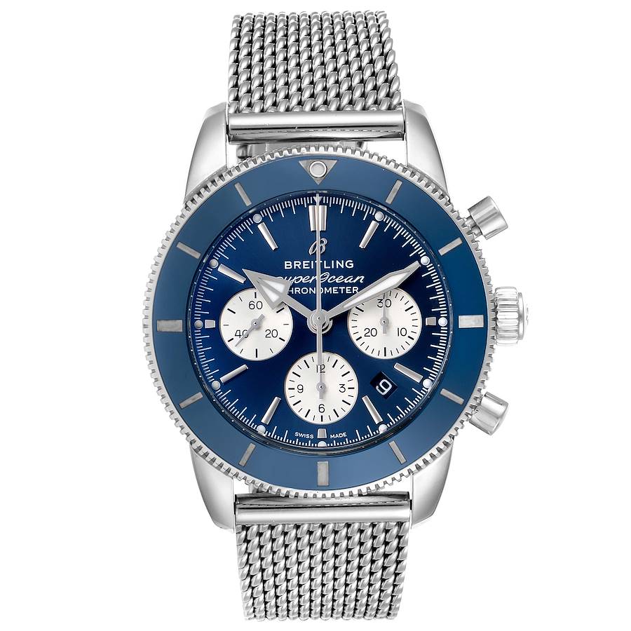 Breitling SuperOcean Heritage II B01 Blue Dial Steel Mens Watch AB0162