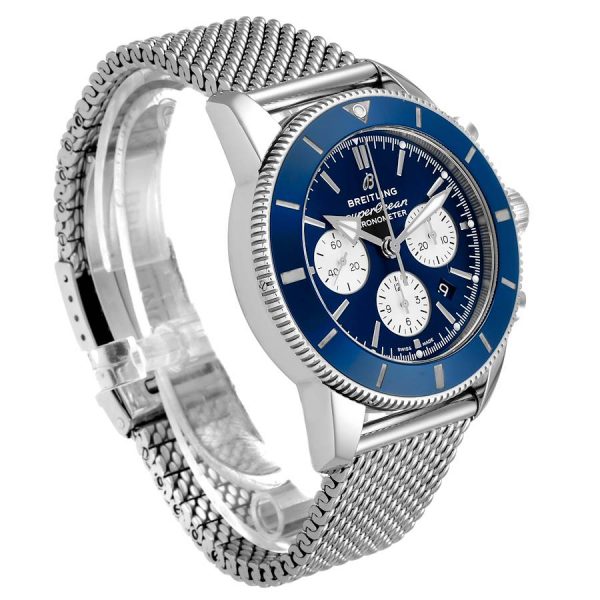 Breitling SuperOcean Heritage II B01 Blue Dial Steel Mens Watch AB0162