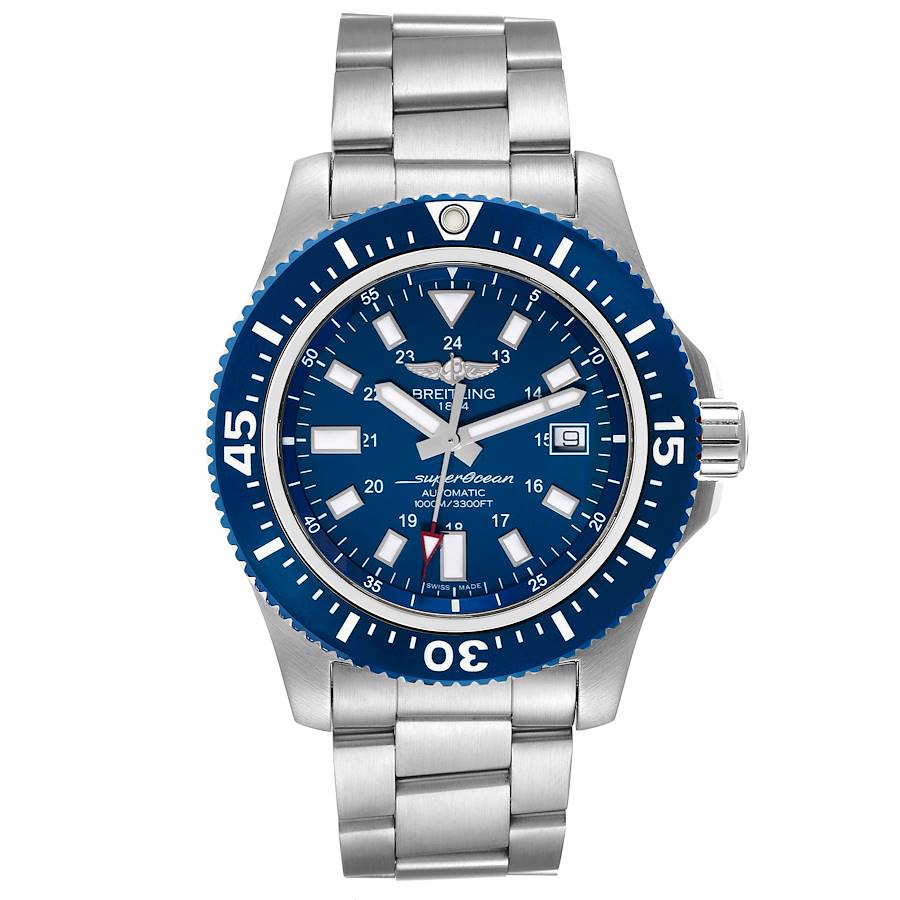 Breitling Aeromarine Superocean 44 Blue Dial Steel Mens Watch Y1739310